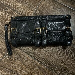 Kooba Black Leather Clutch Bag